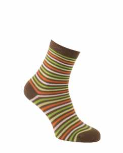 Chaussettes à rayures multicolores brun KozySocks
