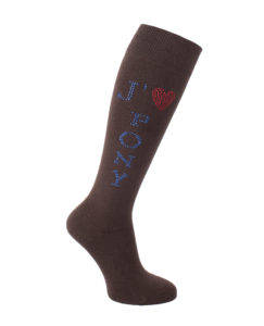 chaussettes d'équitation strass j'aime pony