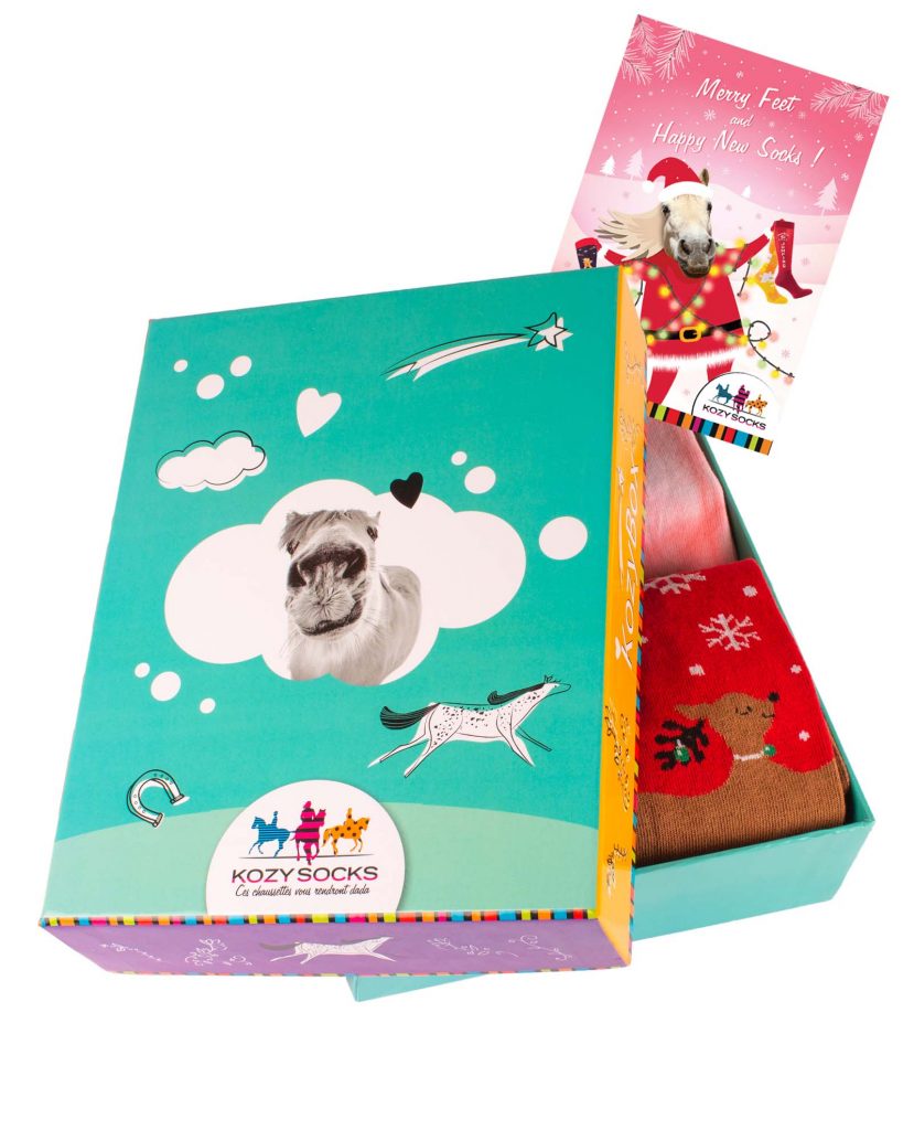 Coffret cadeau chaussettes d'équitation KozySocks